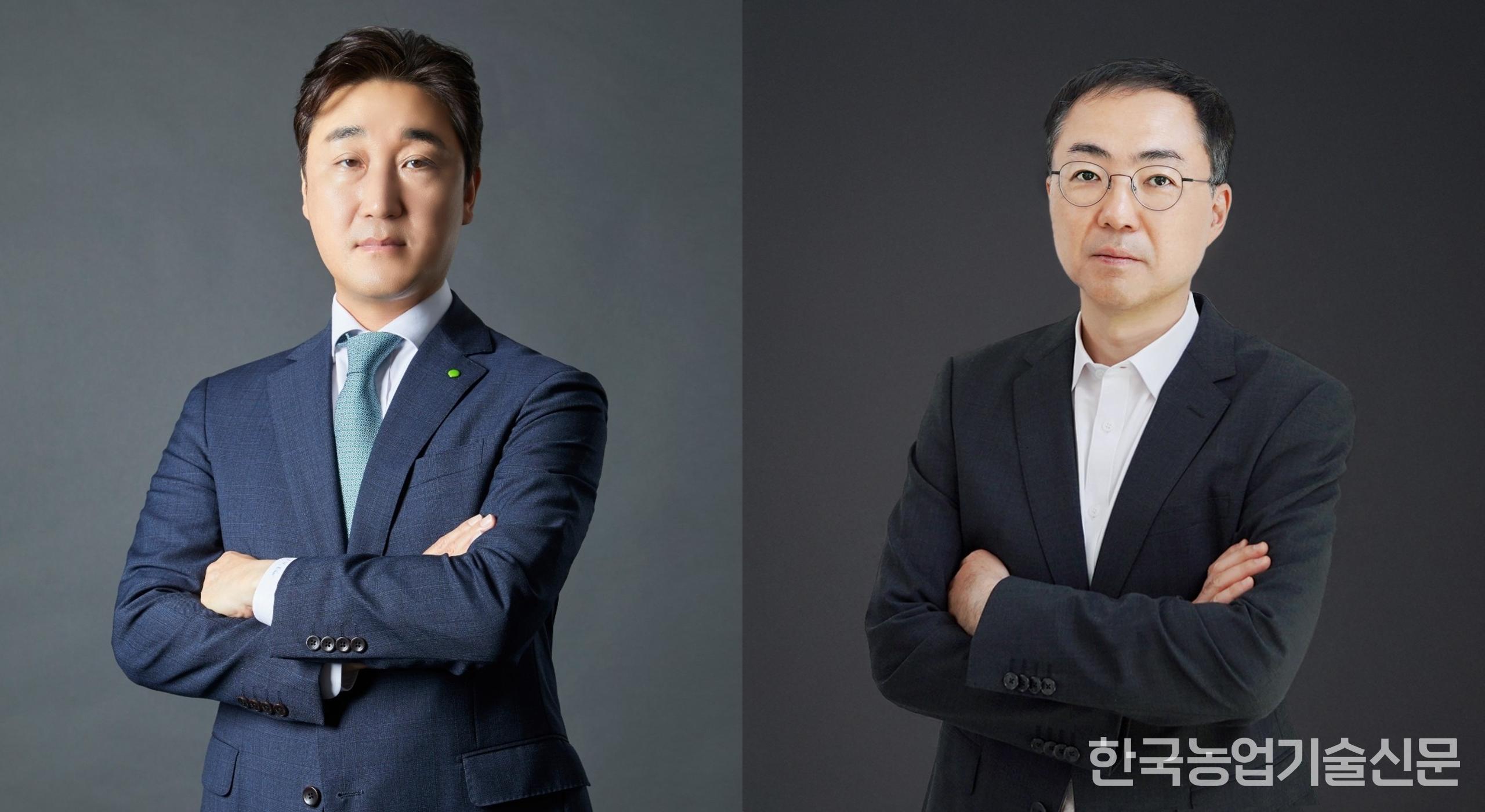 대동의 임원으로 선임된 대동 조성우 부사장(왼쪽)과 대동모빌리티 유용규 부사장 (사진 제공=대동)